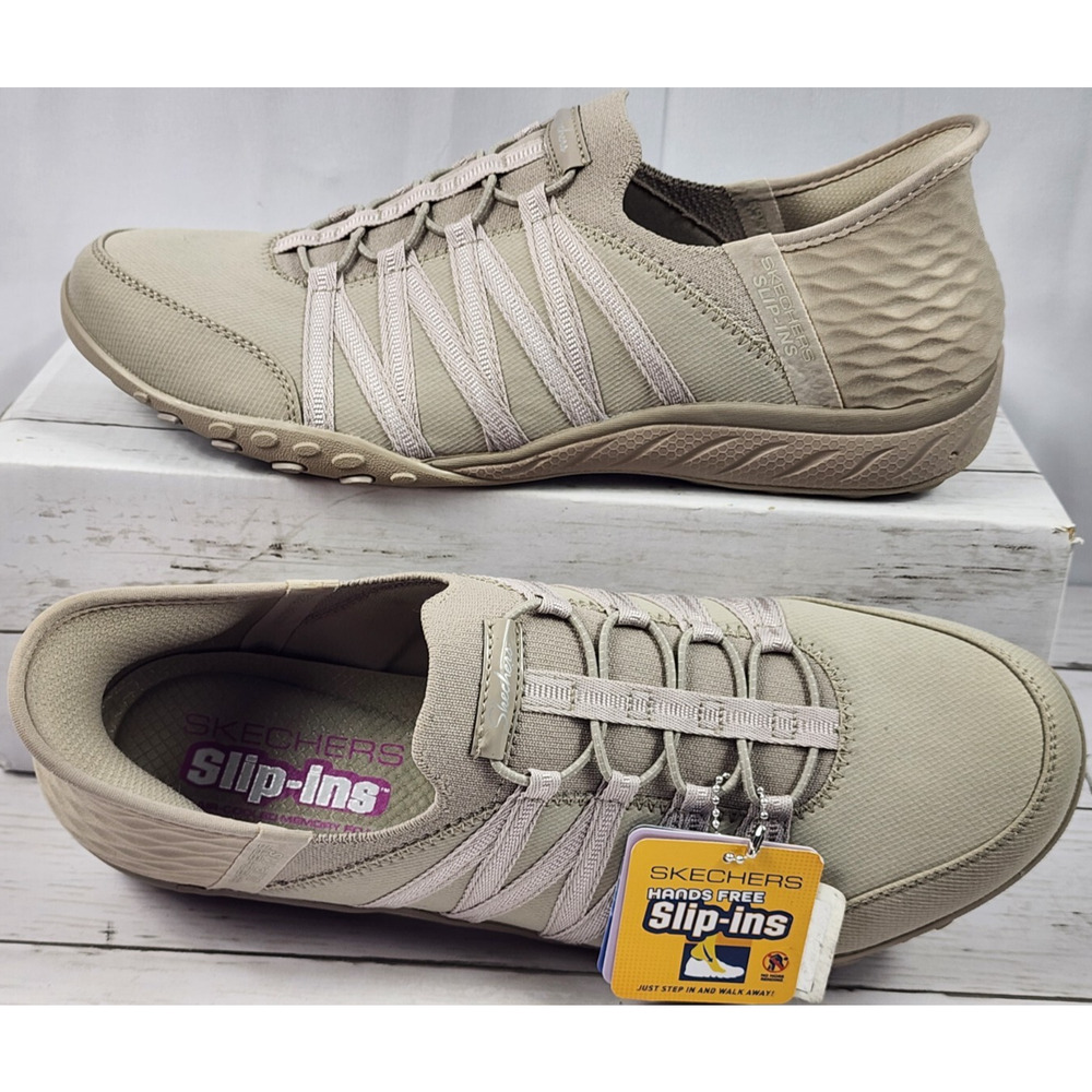 Skechers Slip-ins, Hands Free Memory Foam, Stretch, Khaki, Women's Size 11, NWT